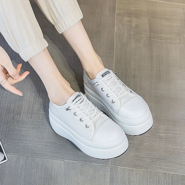 Comfortable White Platform Sneakers