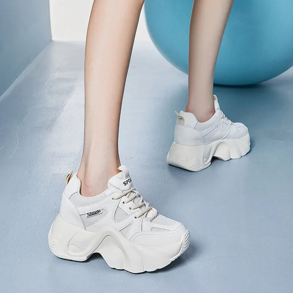 Cute White Platform Sneakers