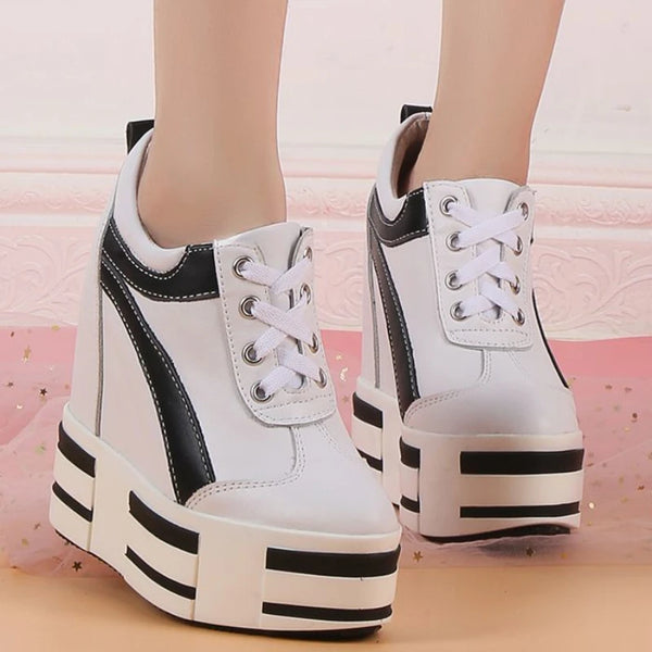 High Heels White Sneakers