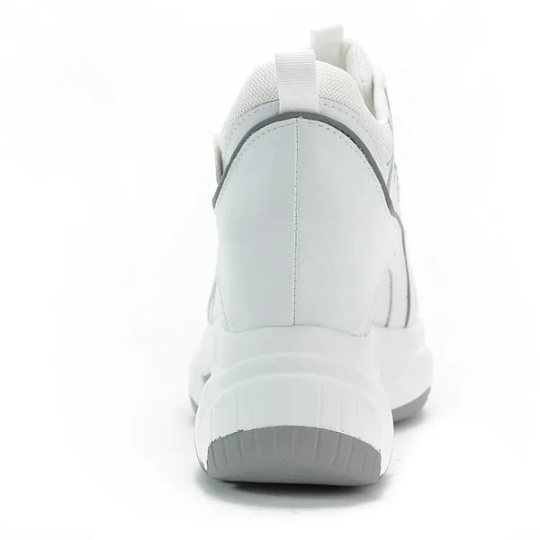 Platform Wedge White Chunky Sneakers