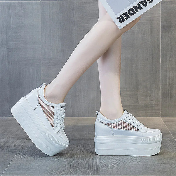 Preppy white sneakers