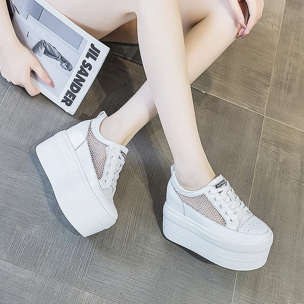 Preppy white sneakers