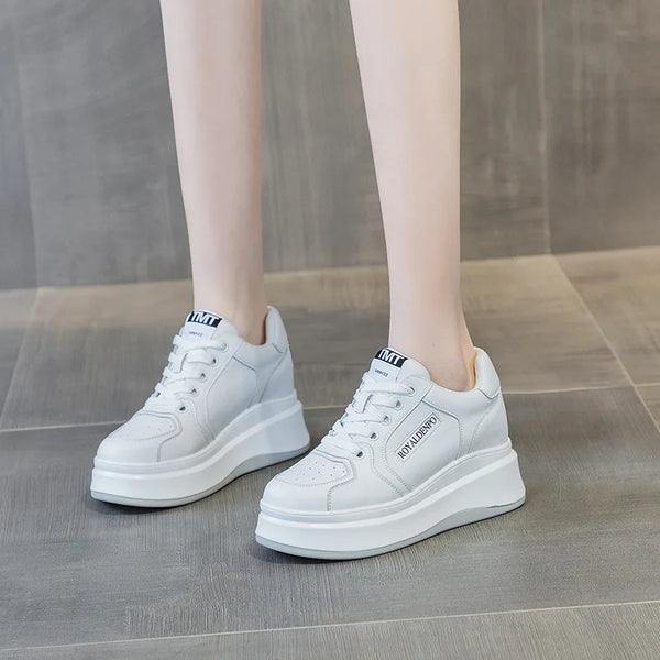 Wedge Heel Sneakers White