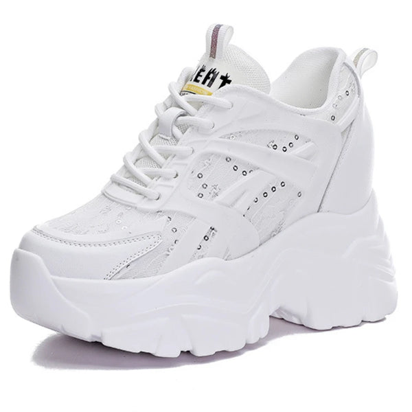 White Athletic Sneakers Women's