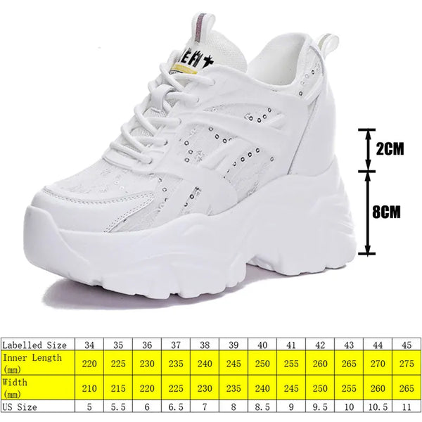 White Athletic Sneakers Women's