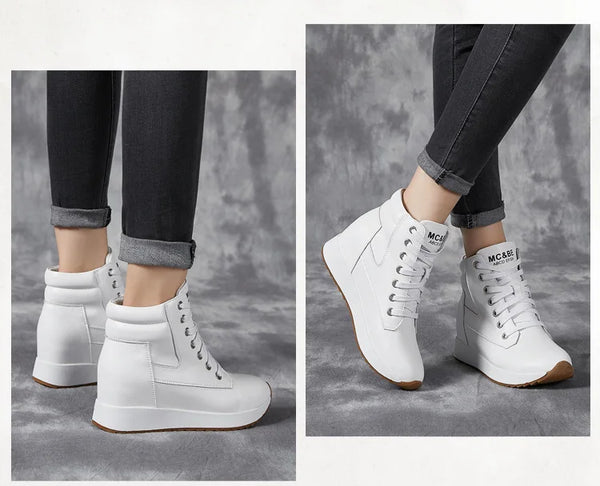 White Chunky Sneakers Women