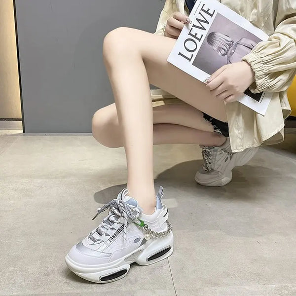 White designer women's sneakers