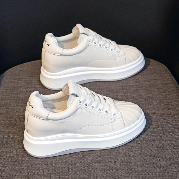 White Flat Sneakers