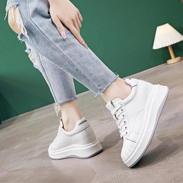 White Flat Sneakers