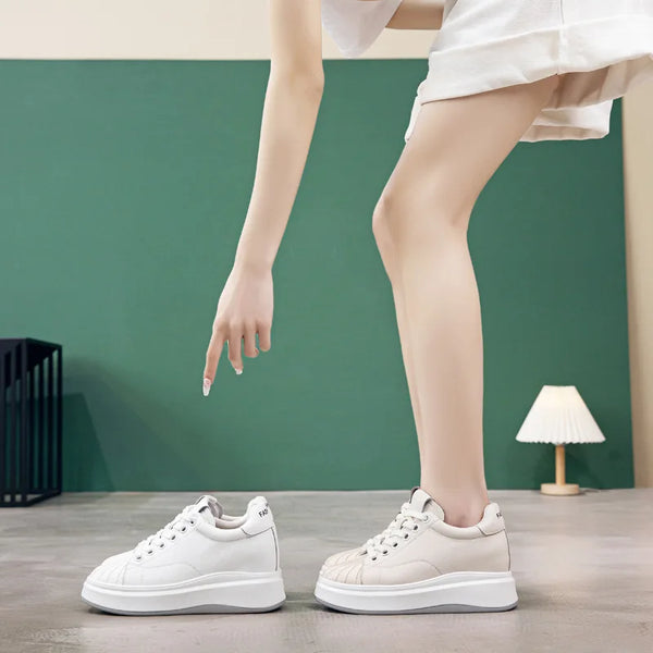 White Flat Sneakers