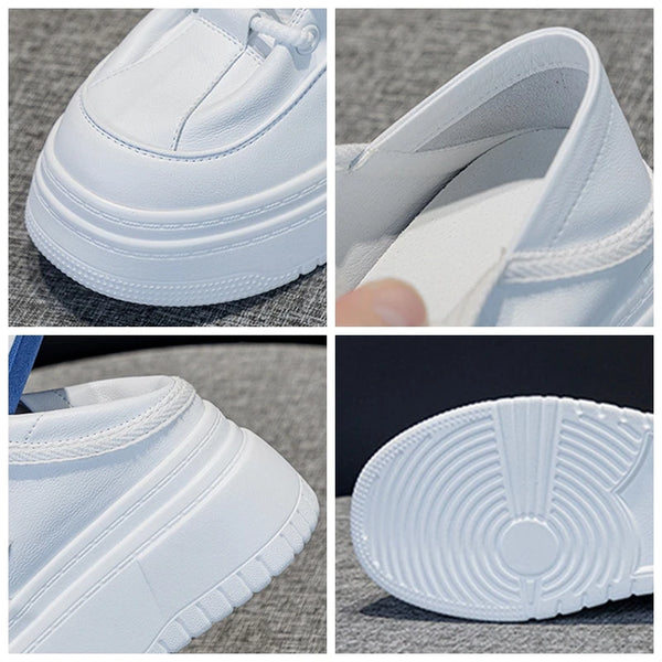 White Gum Sole Sneakers