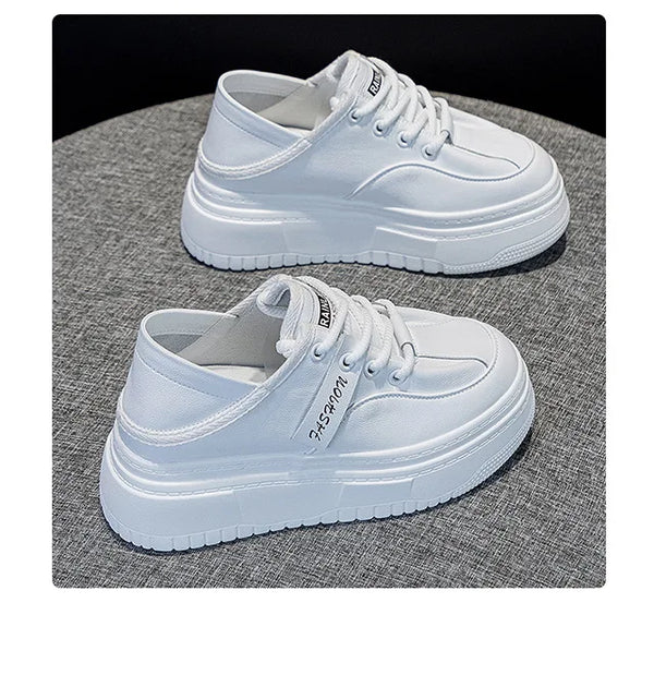 White Gum Sole Sneakers