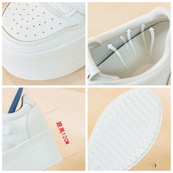 White High Heel Sneakers