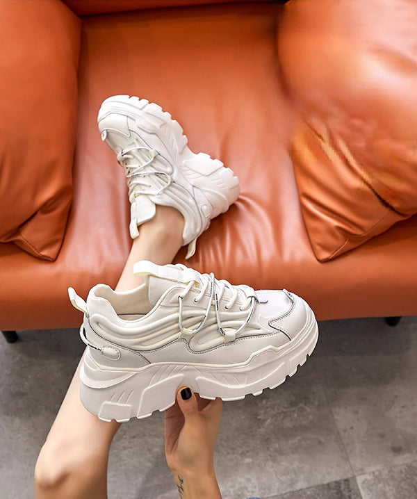 White Lace Sneakers