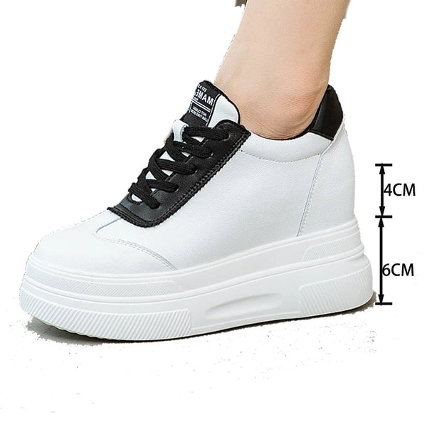 White Leather Sneakers for Women