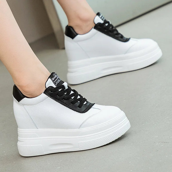 White Leather Sneakers for Women