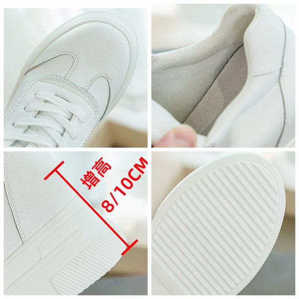 White Leather Sneakers for Women