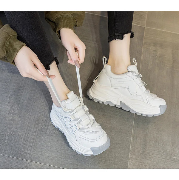 White Platform Sneakers