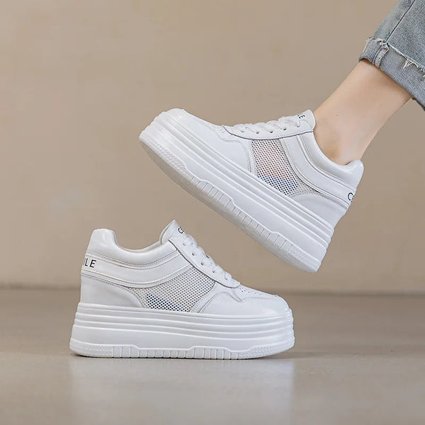 White Women's Platform Sneakers