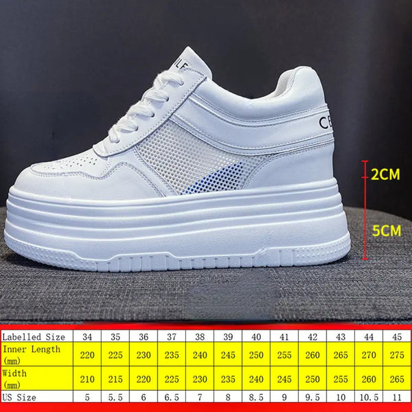 White Women's Platform Sneakers