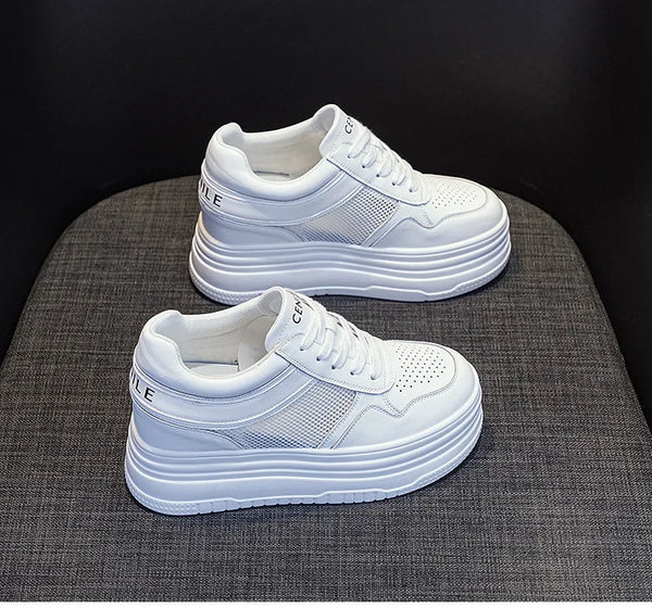 White Women's Platform Sneakers