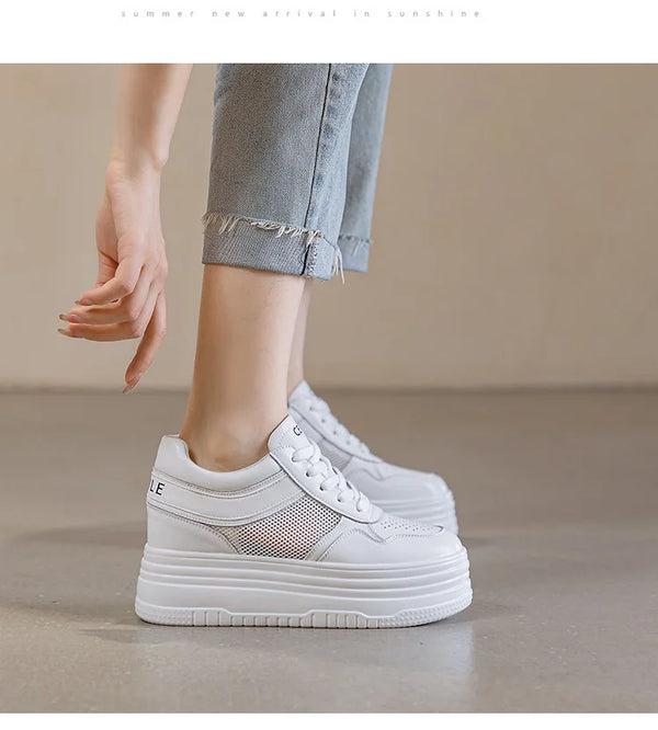 White Women's Platform Sneakers