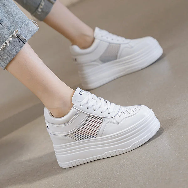 White Women's Platform Sneakers