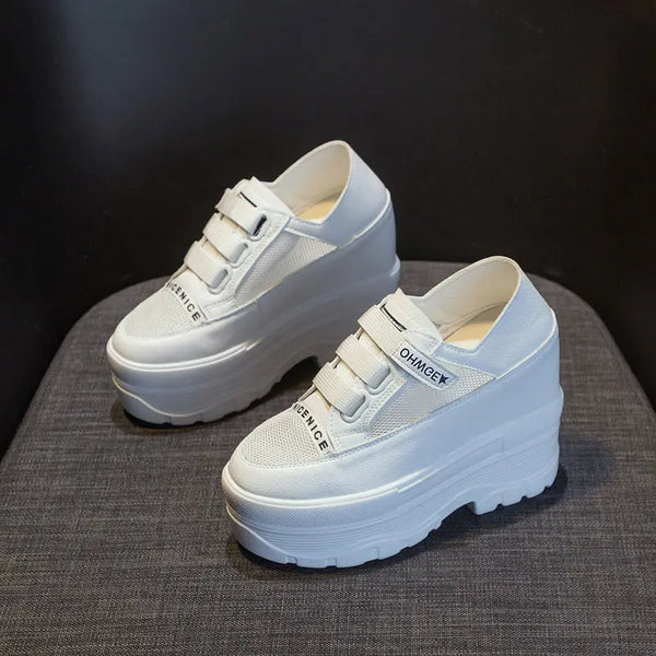 Women's plain white sneakers