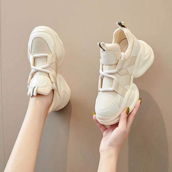 Women's white basketball sneakers