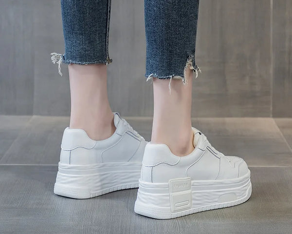 Women's White Chunky Sneakers