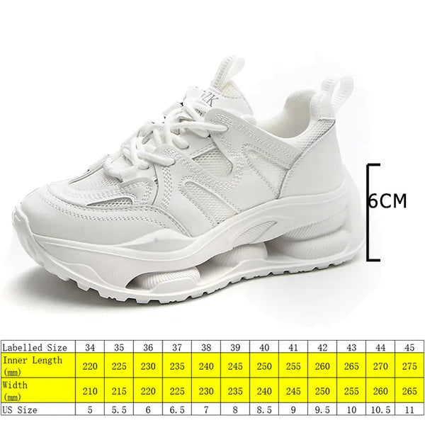 Women's White Fashion Sneakers