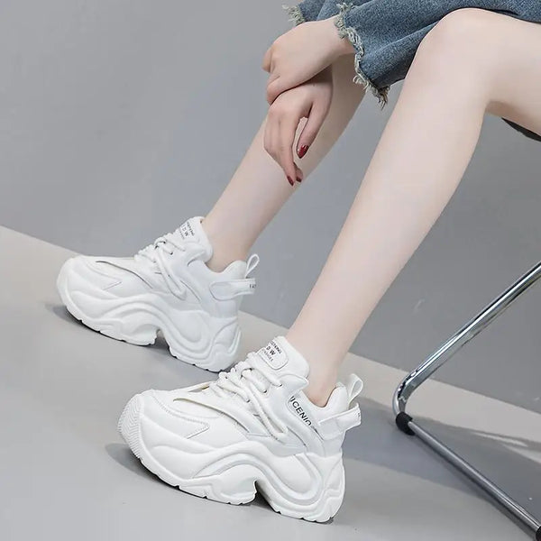 Women's White Mesh Sneakers