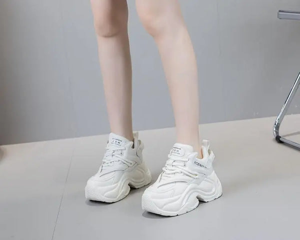 Women's White Mesh Sneakers