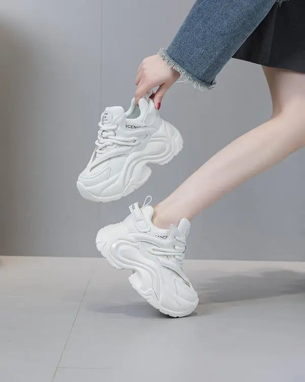 Women's White Mesh Sneakers